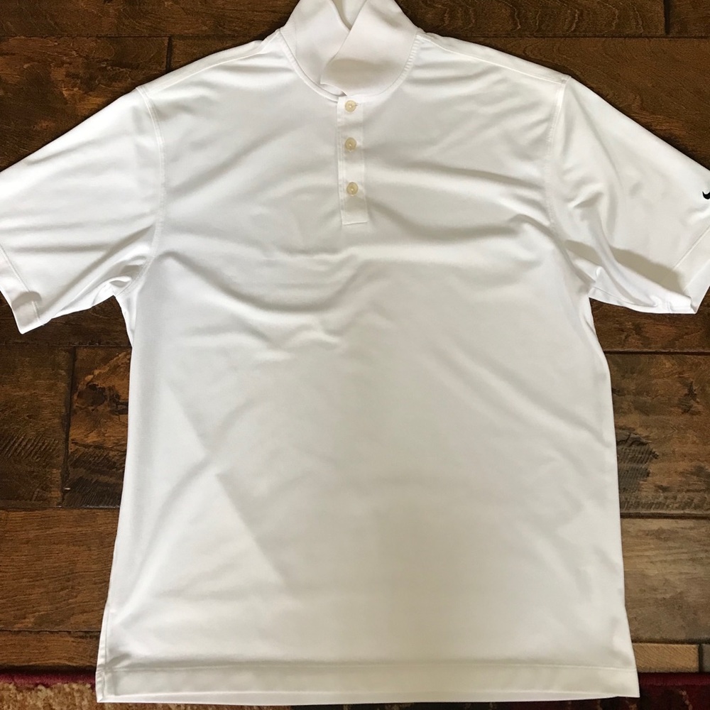 Nike Golf Dri-fit Polo. White. Mens Large.